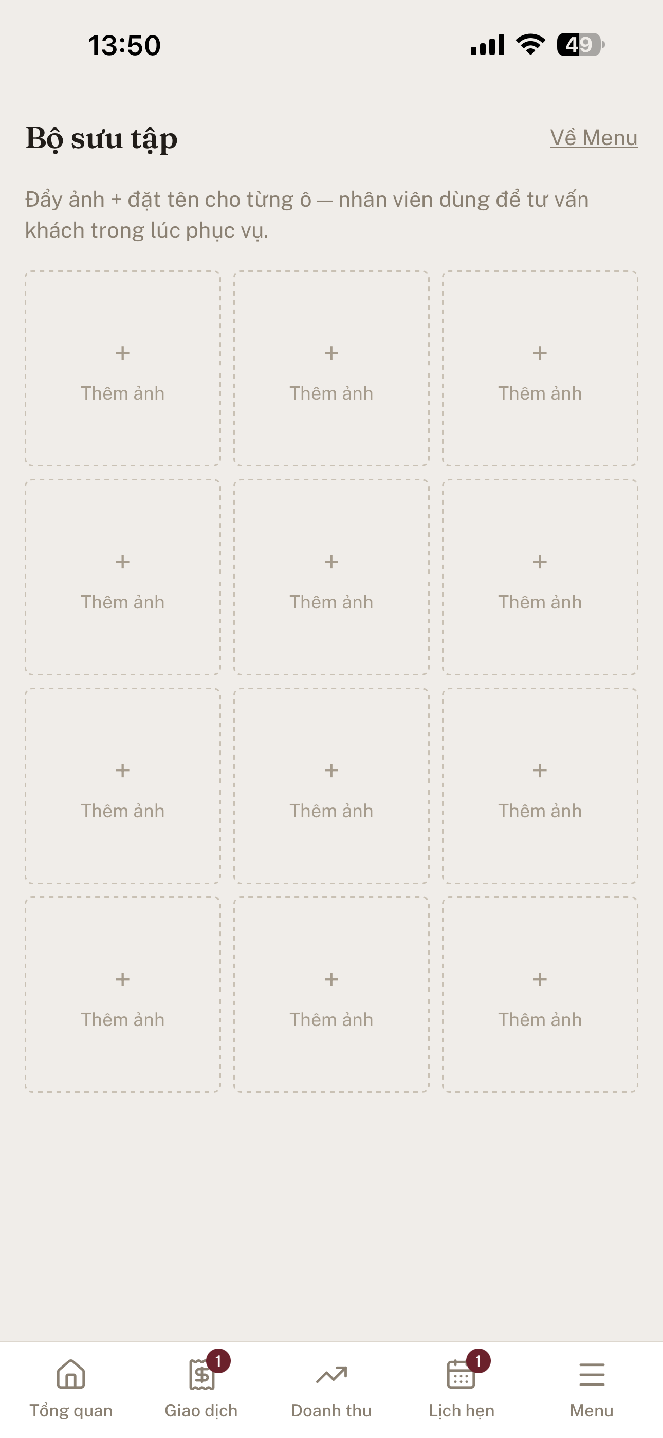 Bộ sưu tập ảnh tư vấn, 12 ô